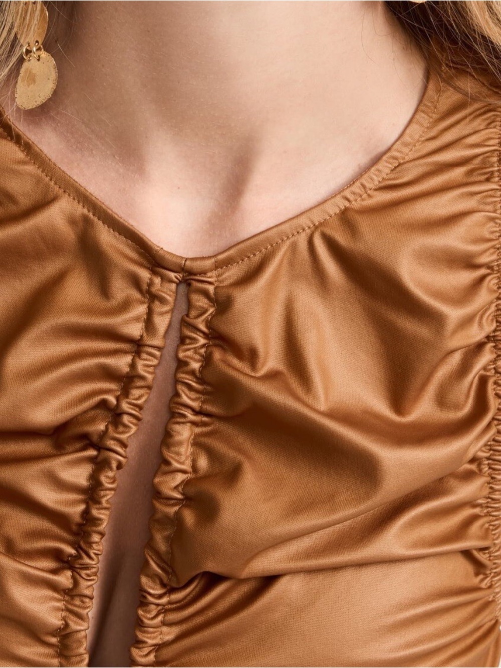 Free People Ride Along Ruched Crop Top - Picture 3 of 5
